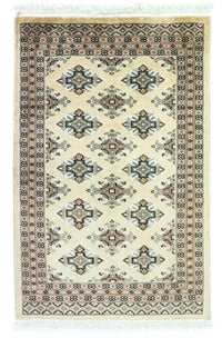 Pakistanska mattan - 93 x 61 cm - beige