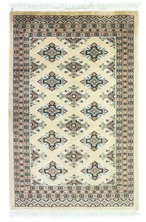 Pakistanska mattan - 93 x 61 cm - beige