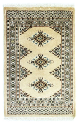 Pakistanska mattan - 95 x 64 cm - beige