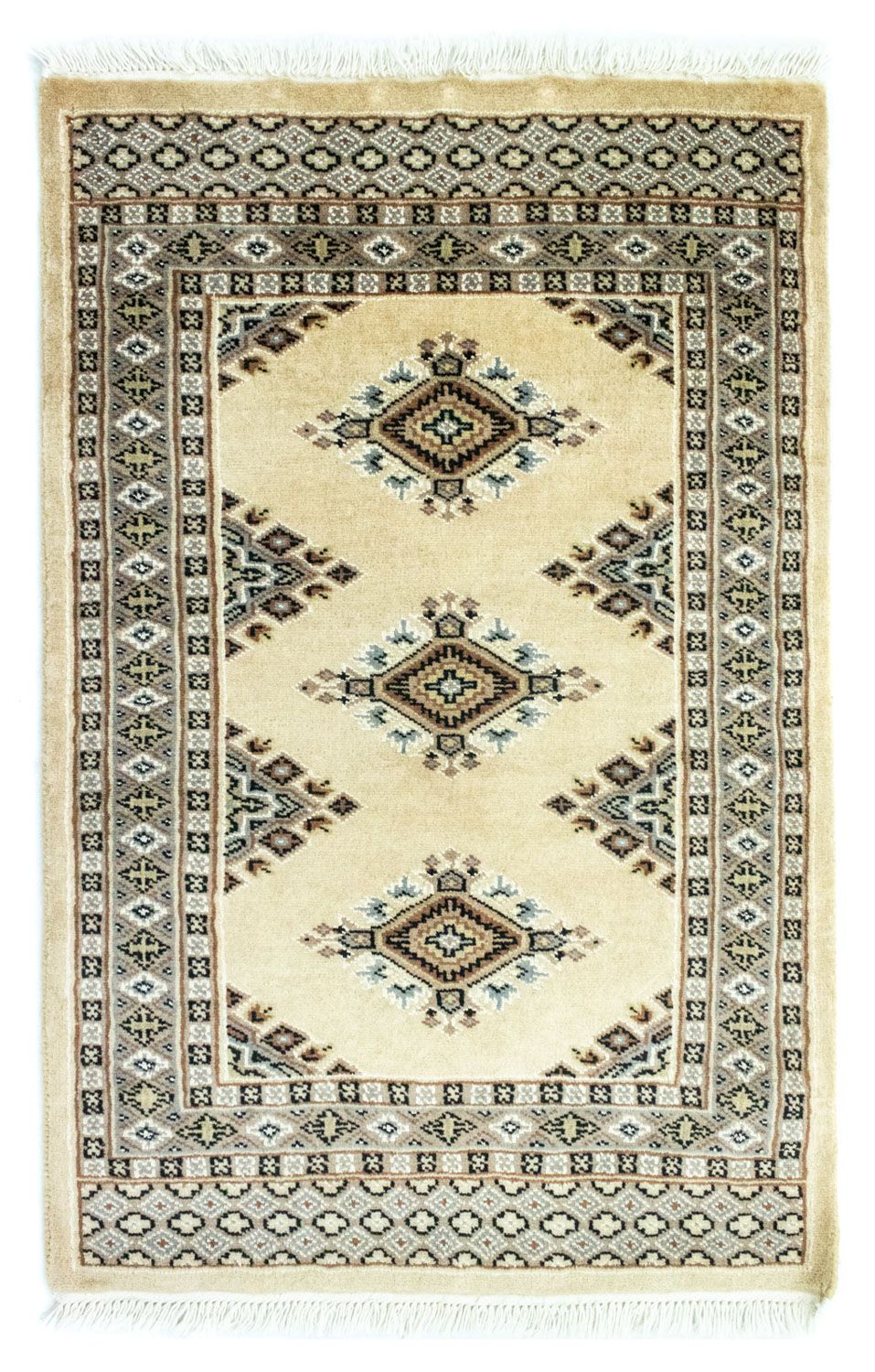 Pakistanska mattan - 95 x 64 cm - beige