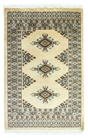 Pakistanska mattan - 95 x 64 cm - beige