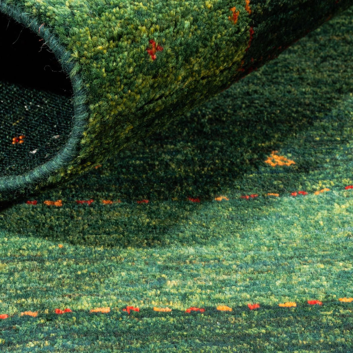 Gabbeh-matta - Loribaft Persian - 115 x 86 cm - grön