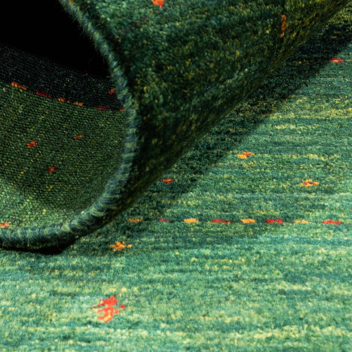 Gabbeh-matta - Loribaft Persian - 136 x 84 cm - grön