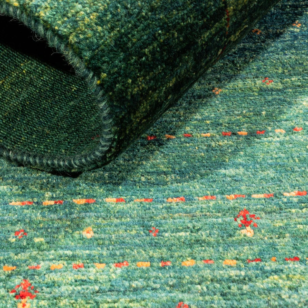 Gabbeh-matta - Loribaft Persian - 129 x 82 cm - grön