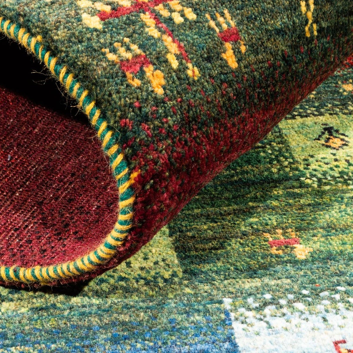 Gabbeh-matta - Loribaft Persian - Kungliga - 181 x 122 cm - flerfärgad