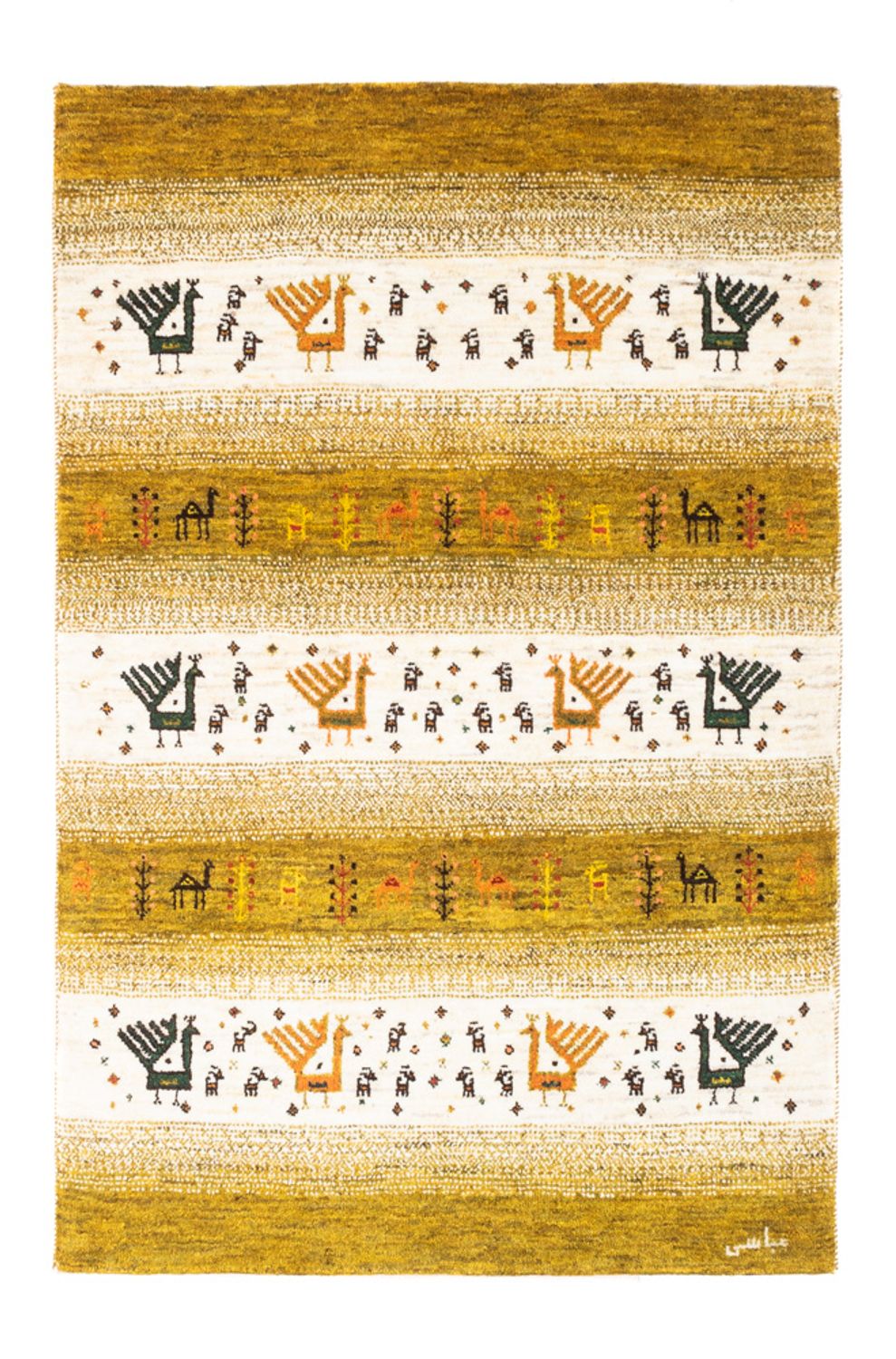 Gabbeh-matta - Loribaft Persian - 128 x 82 cm - flerfärgad