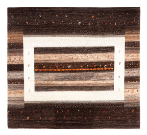Gabbeh-matta - Loribaft Persian - Kungliga kvadrat  - 198 x 212 cm - natur