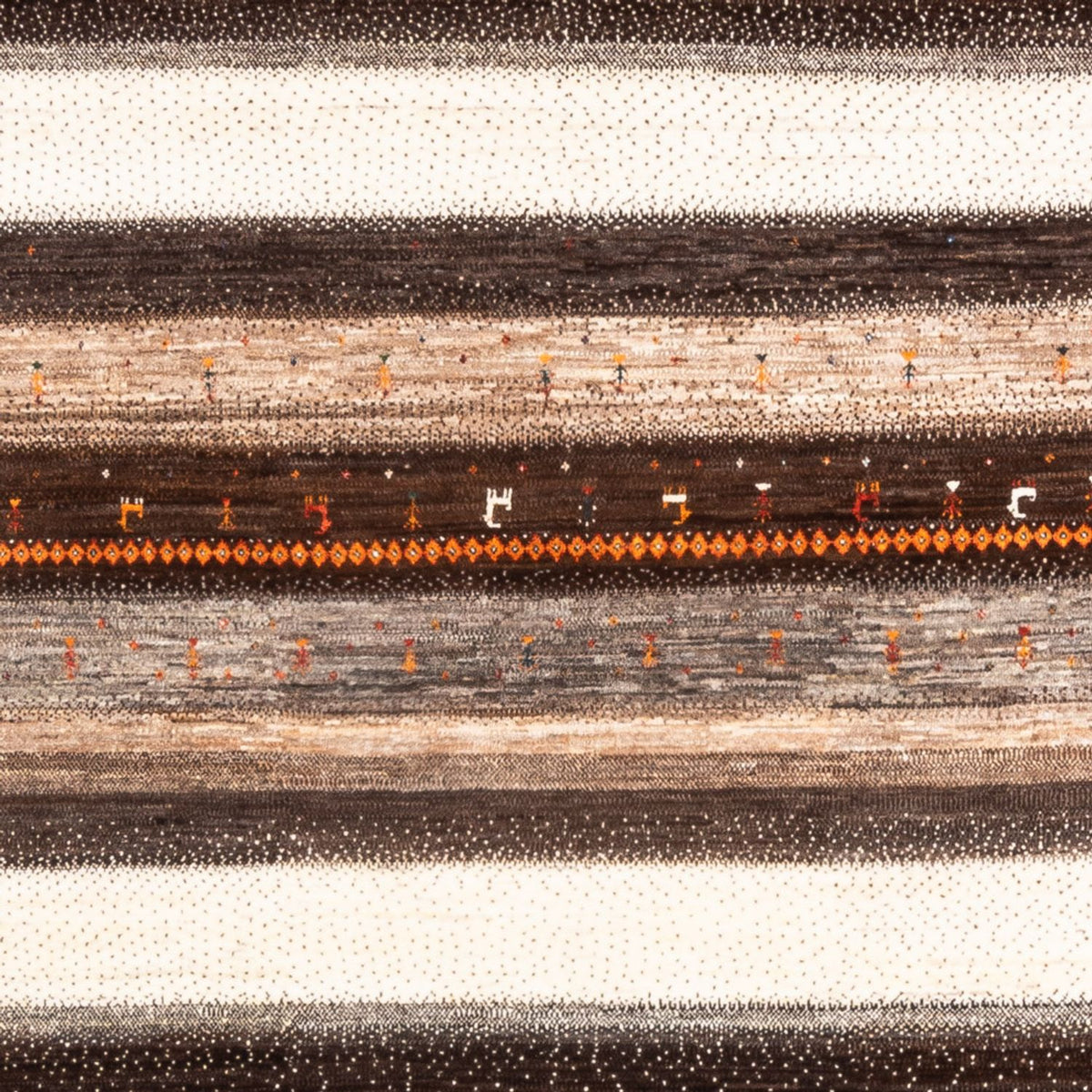 Gabbeh-matta - Loribaft Persian - Kungliga kvadrat  - 198 x 212 cm - natur