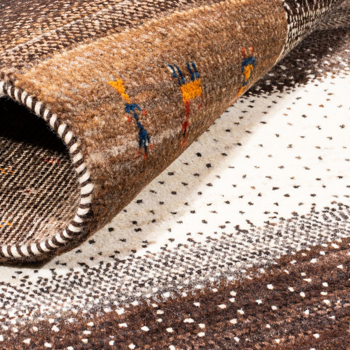 Gabbeh-matta - Loribaft Persian - Kungliga kvadrat  - 198 x 212 cm - natur