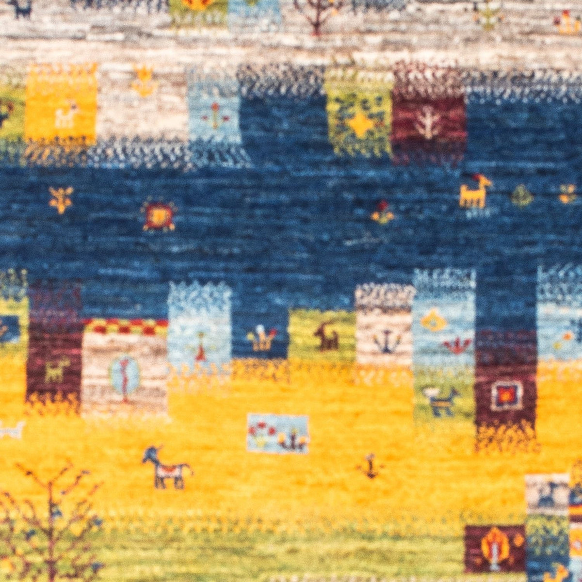 Gabbeh-matta - Loribaft Persian - Kungliga - 141 x 107 cm - flerfärgad