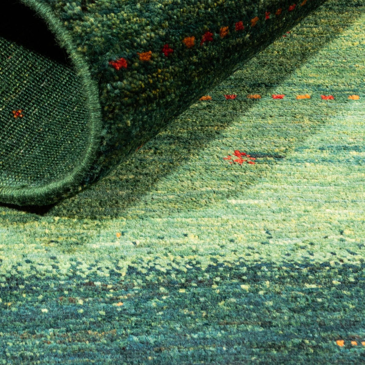 Gabbeh-matta - Loribaft Persian - 132 x 90 cm - grön