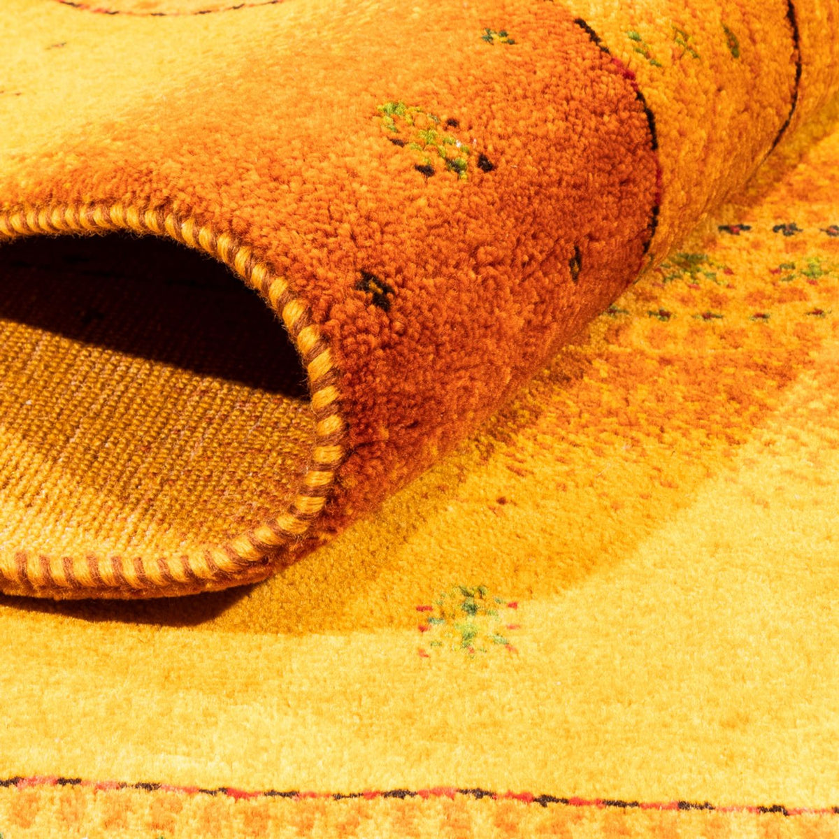 Gabbeh-matta - Loribaft Persian - 200 x 154 cm - guld