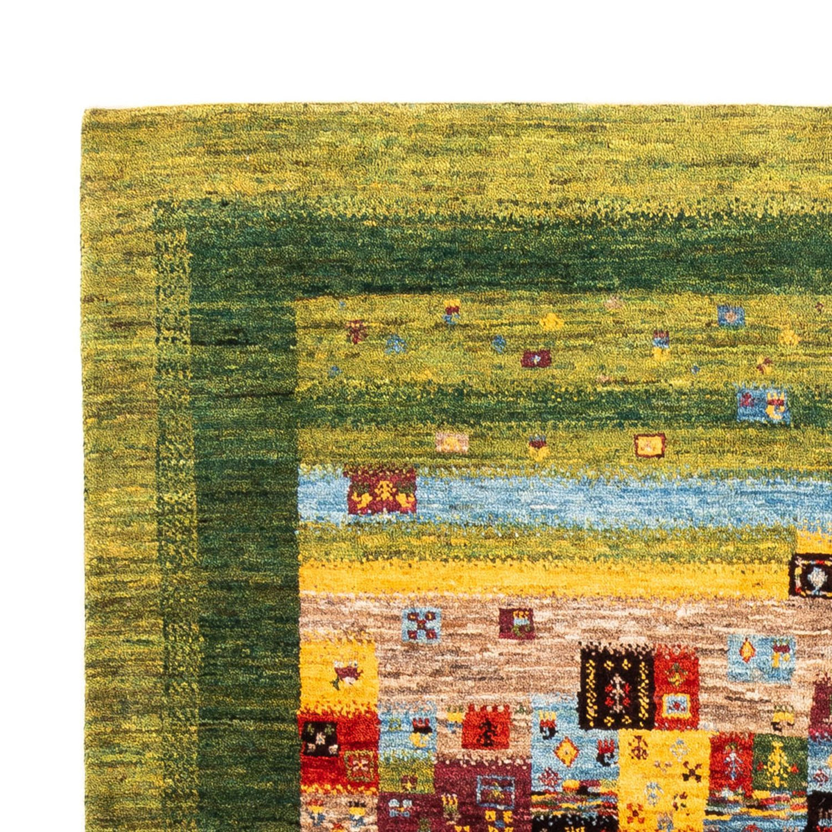 Gabbeh-matta - Loribaft Persian - Kungliga - 196 x 148 cm - grön