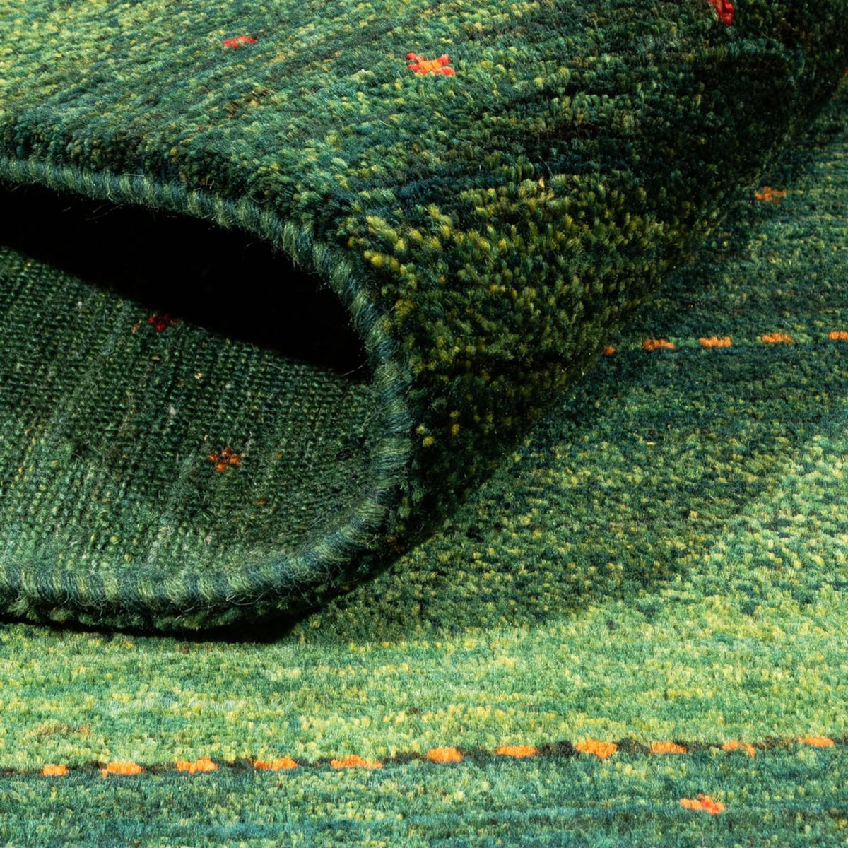 Gabbeh-matta - Loribaft Persian - 184 x 154 cm - grön