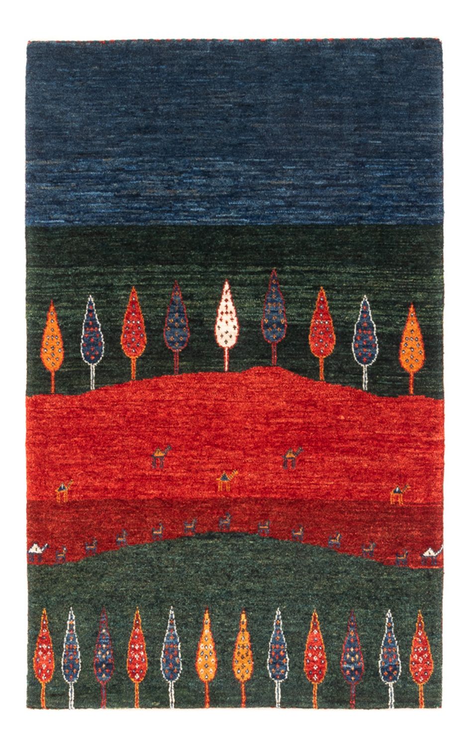 Gabbeh-matta - Loribaft Persian - Kungliga - 126 x 86 cm - flerfärgad