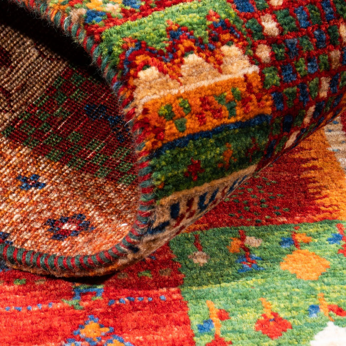 Gabbeh-matta - Loribaft Persian - Kungliga - 137 x 88 cm - flerfärgad