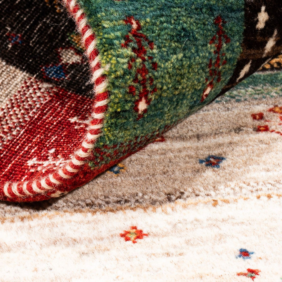 Gabbeh-matta - Loribaft Persian - Kungliga - 124 x 83 cm - flerfärgad