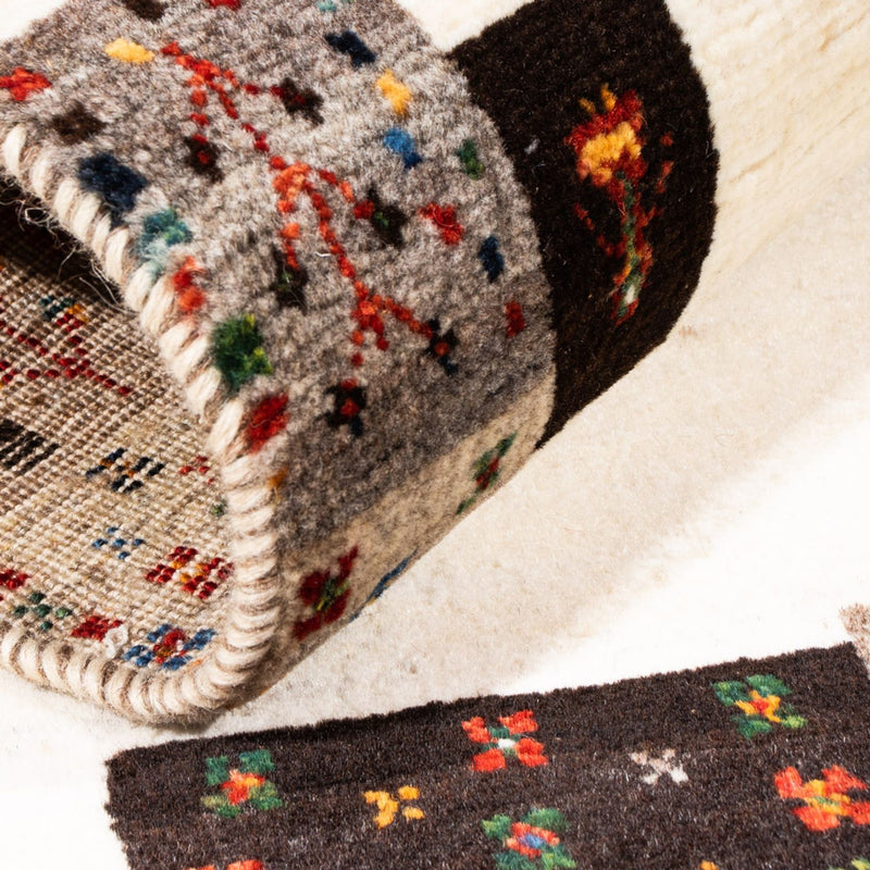 Gabbeh-matta - Loribaft Persian - Kungliga - 125 x 90 cm - grädde