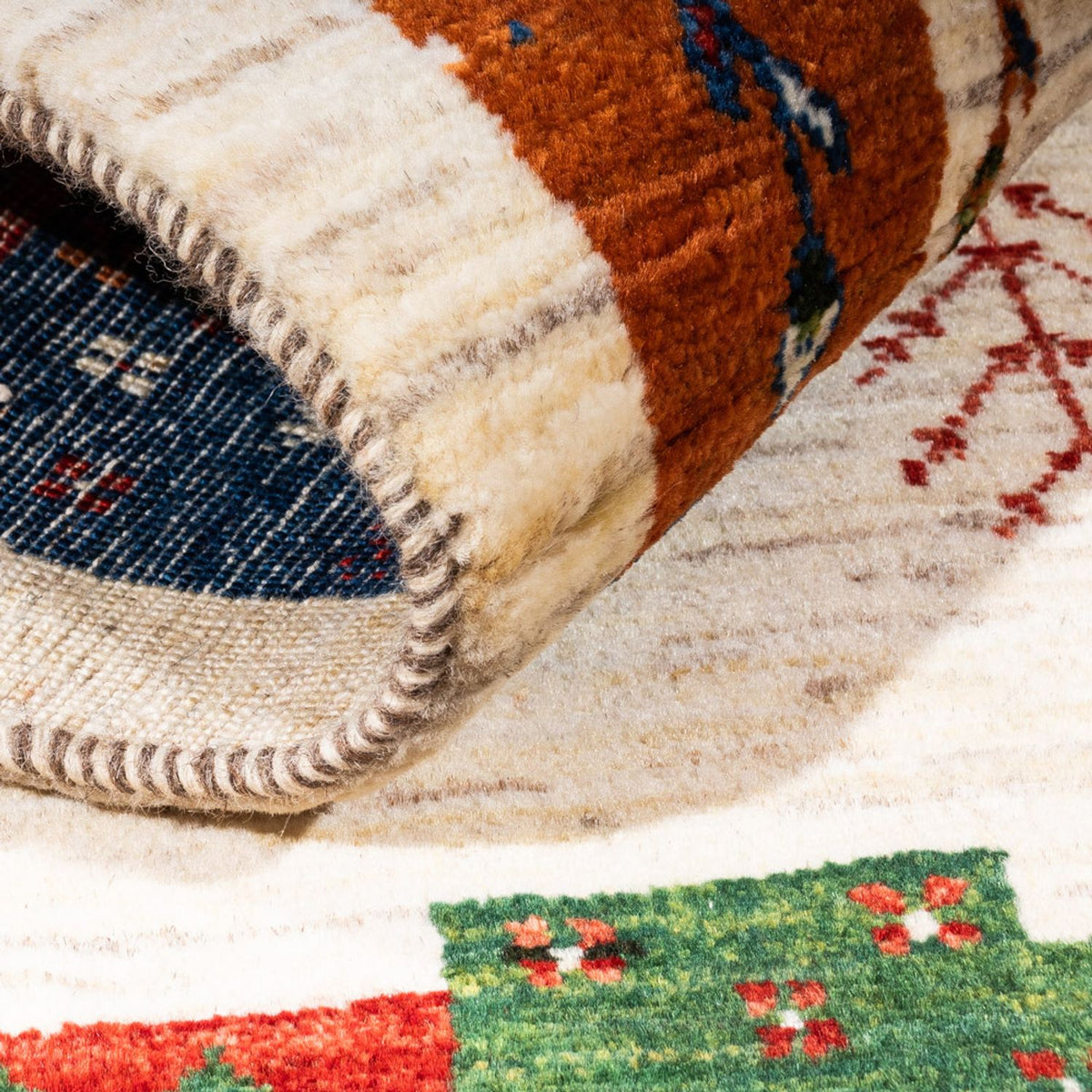 Gabbeh-matta - Loribaft Persian - Kungliga - 135 x 83 cm - flerfärgad