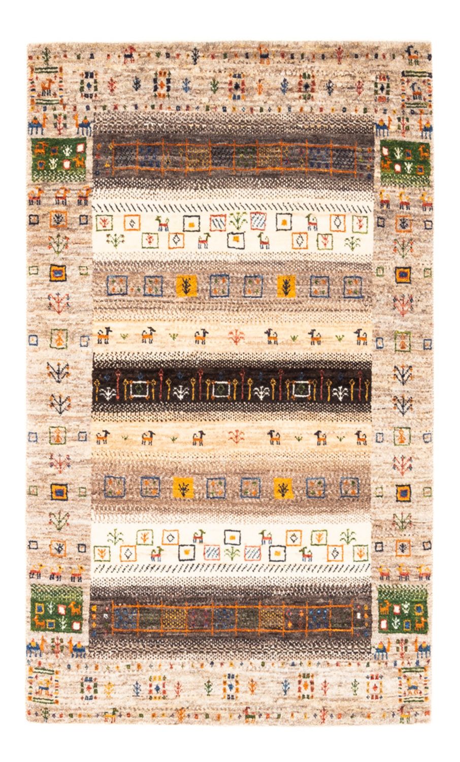 Gabbeh-matta - Loribaft Persian - Kungliga - 135 x 87 cm - flerfärgad