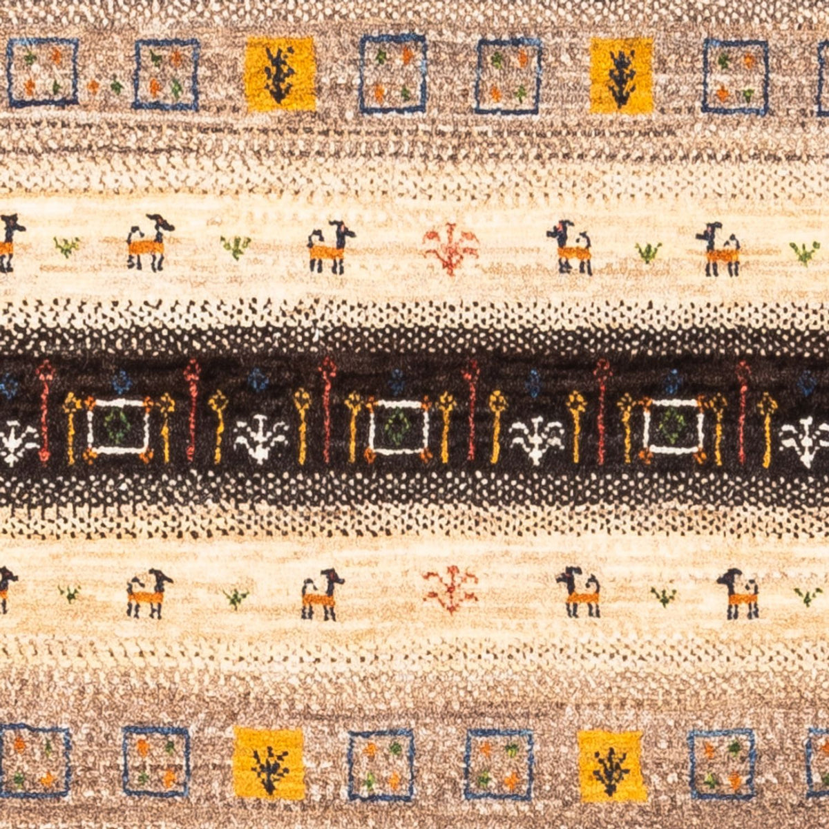 Gabbeh-matta - Loribaft Persian - Kungliga - 135 x 87 cm - flerfärgad