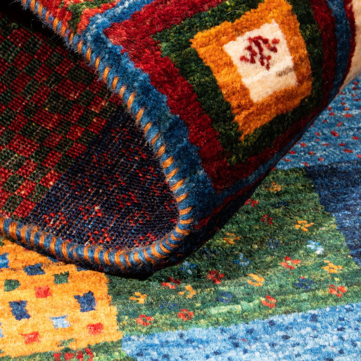 Gabbeh-matta - Loribaft Persian - Kungliga - 128 x 84 cm - flerfärgad