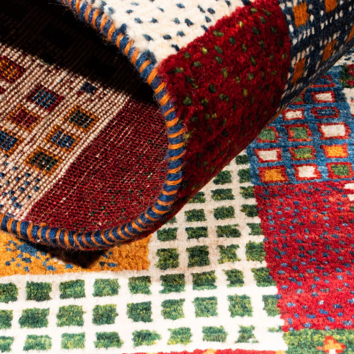 Gabbeh-matta - Loribaft Persian - Kungliga - 134 x 85 cm - flerfärgad