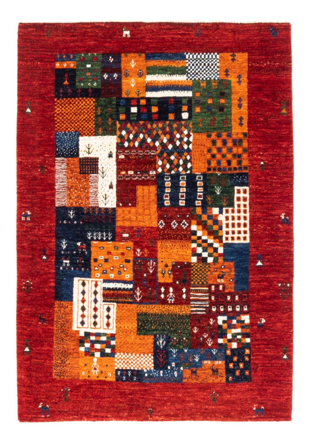 Gabbeh-matta - Loribaft Persian - Kungliga - 125 x 93 cm - flerfärgad