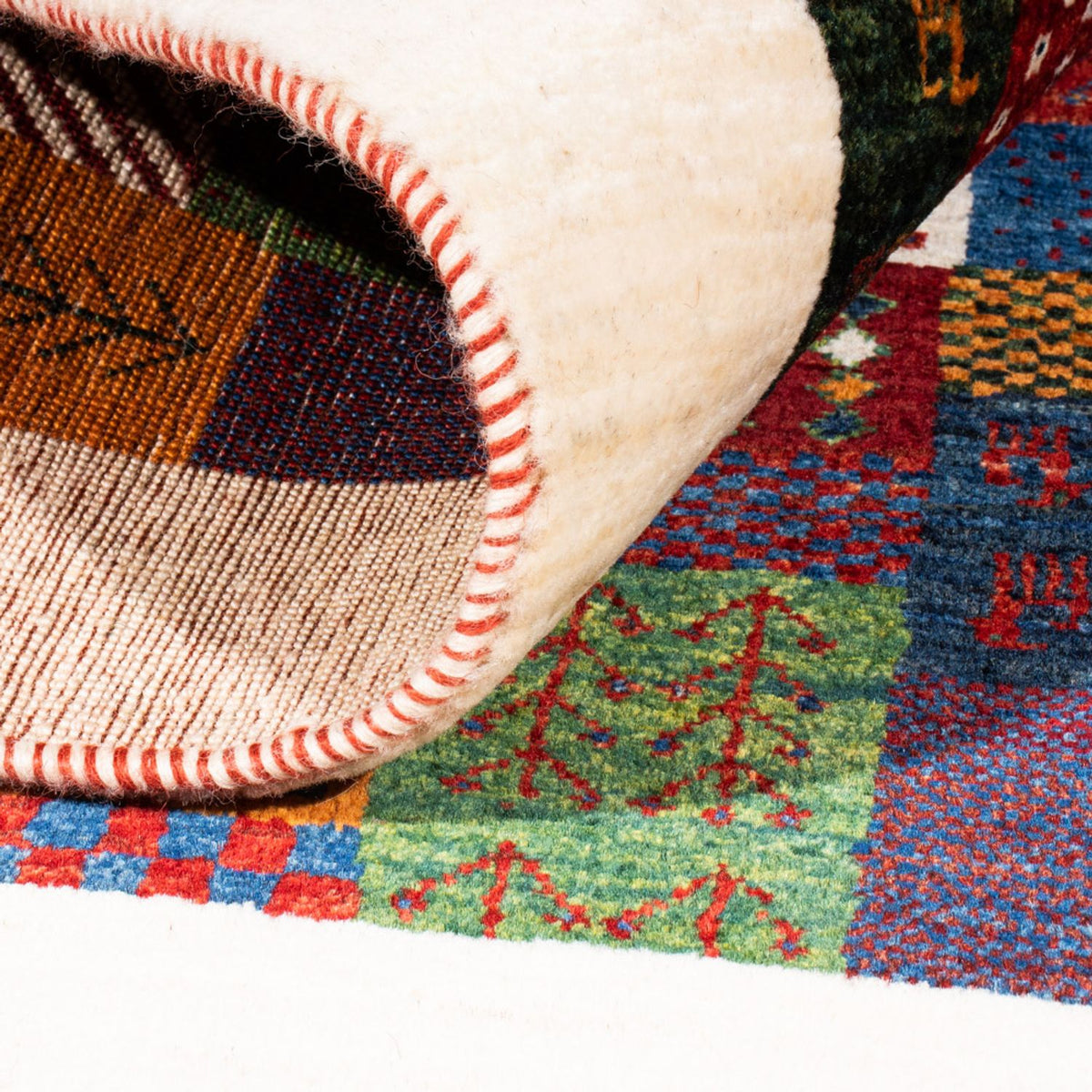 Gabbeh-matta - Loribaft Persian - Kungliga - 124 x 85 cm - flerfärgad