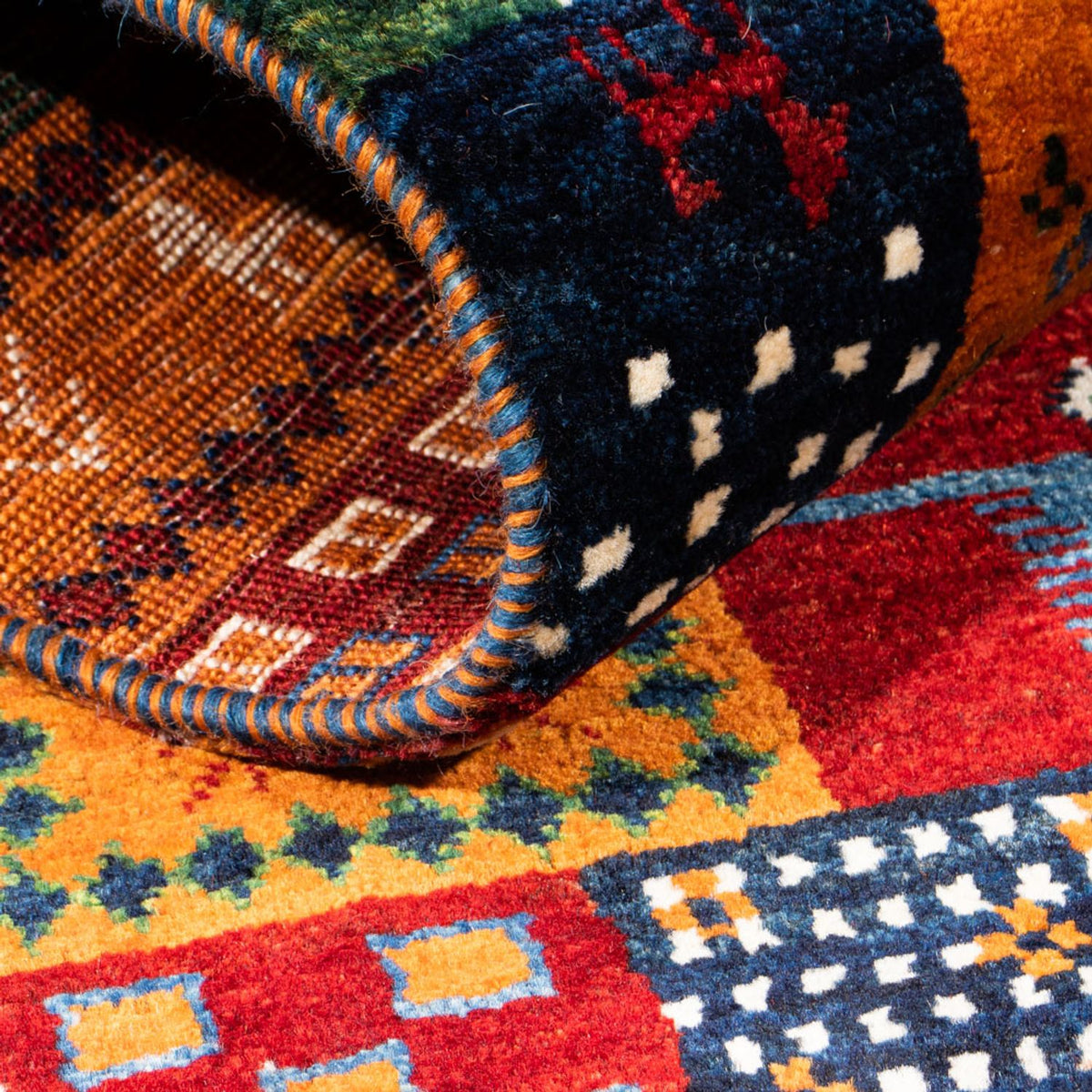 Gabbeh-matta - Loribaft Persian - Kungliga - 128 x 87 cm - flerfärgad