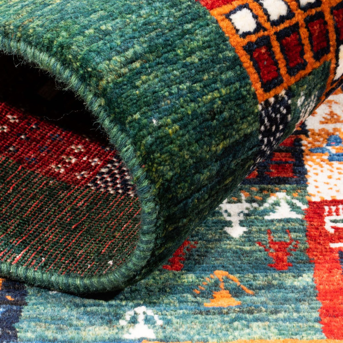 Gabbeh-matta - Loribaft Persian - Kungliga - 125 x 83 cm - flerfärgad