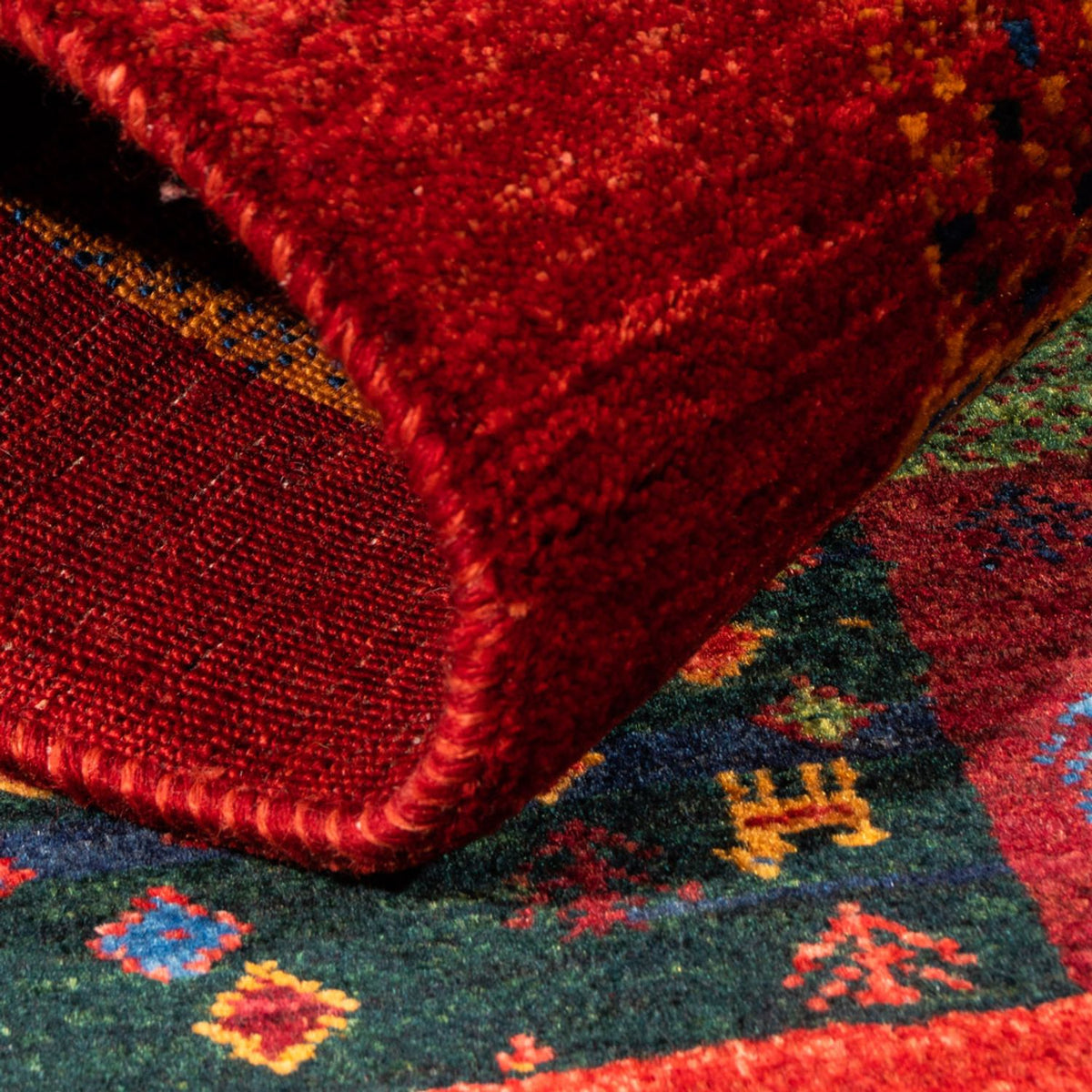 Gabbeh-matta - Loribaft Persian - Kungliga - 132 x 82 cm - flerfärgad