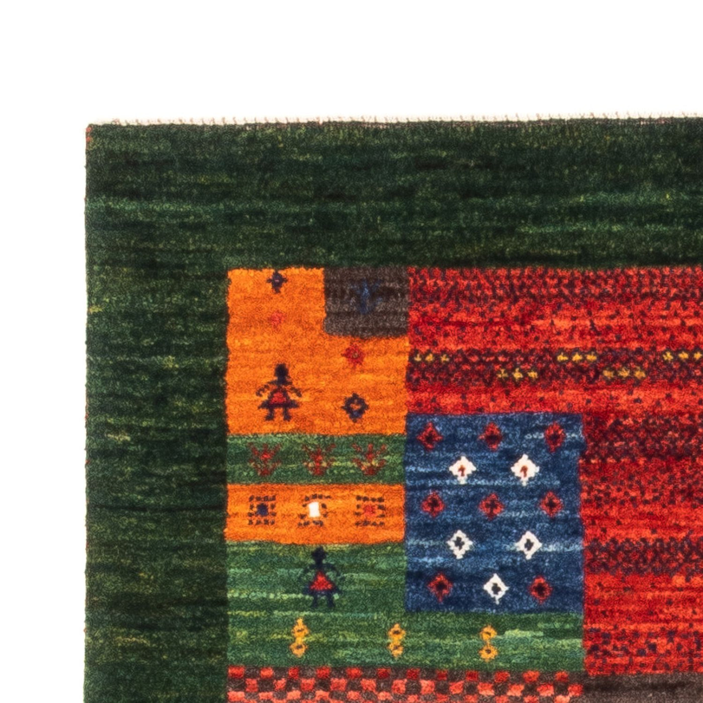 Gabbeh-matta - Loribaft Persian - Kungliga - 127 x 83 cm - grön