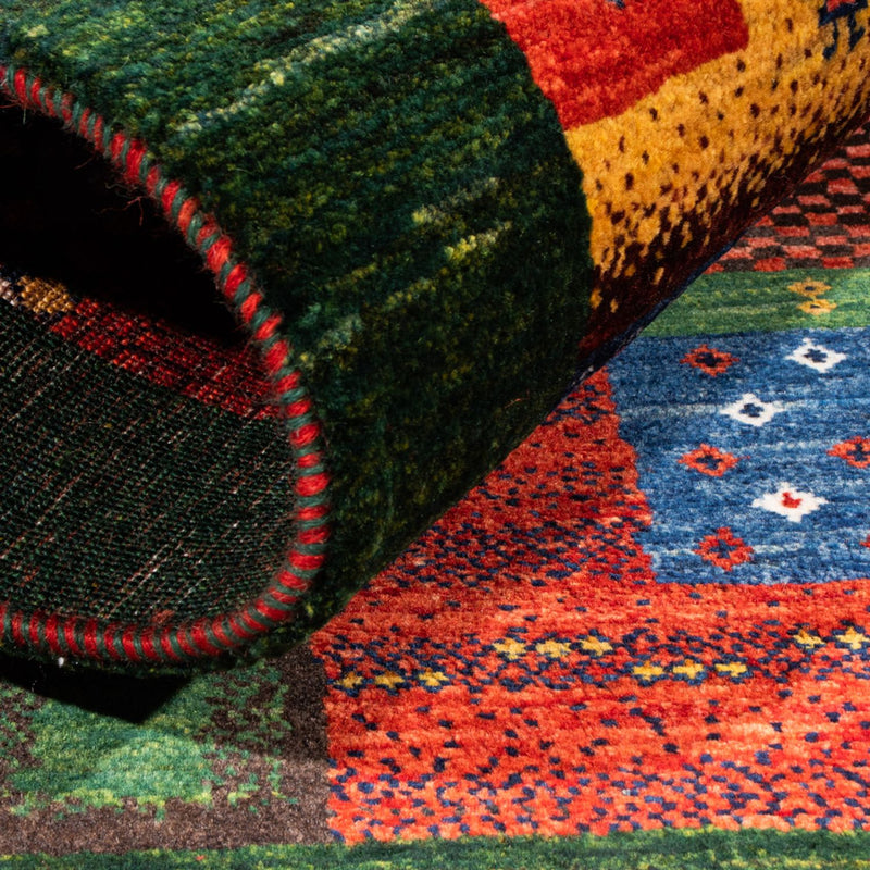 Gabbeh-matta - Loribaft Persian - Kungliga - 127 x 83 cm - grön