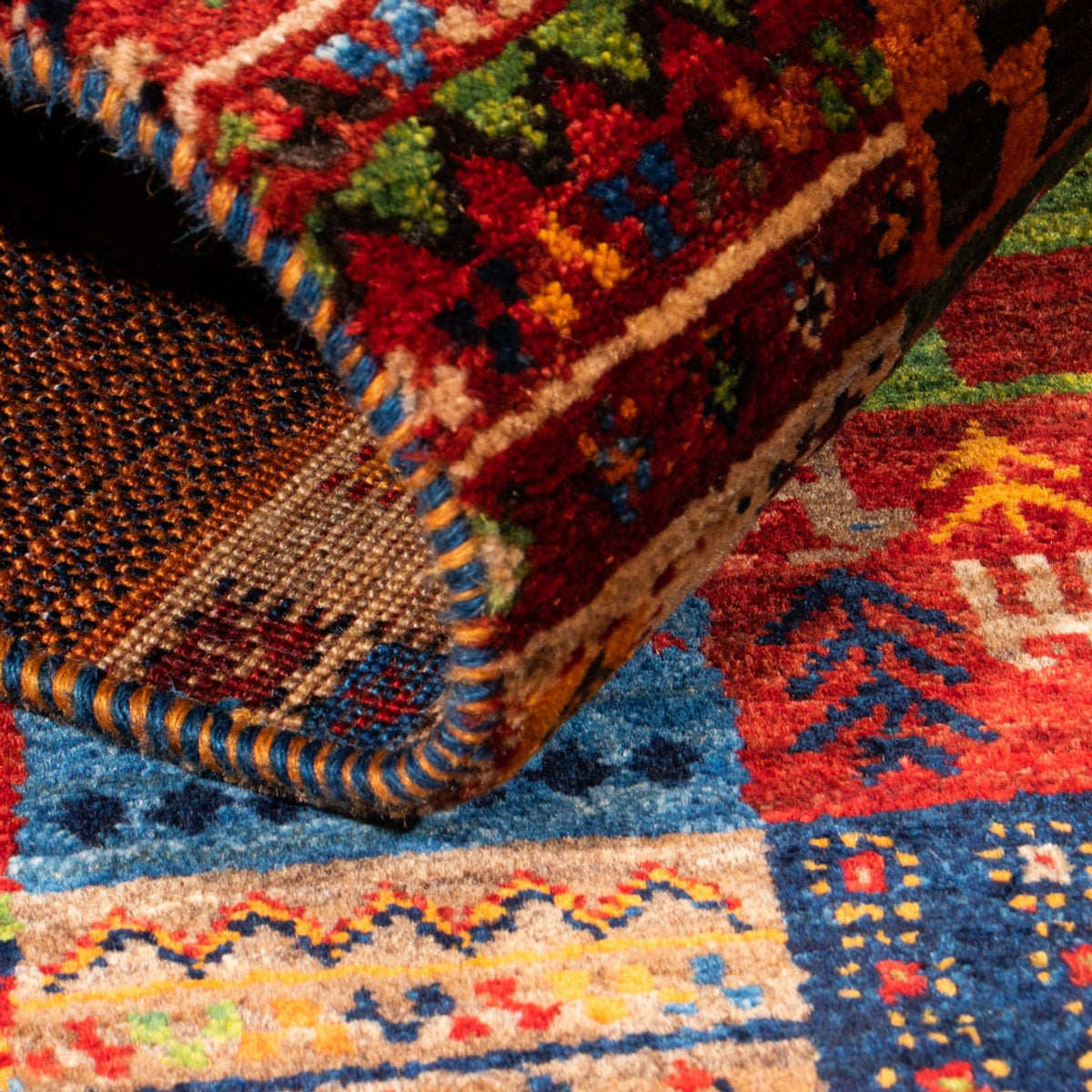 Gabbeh-matta - Loribaft Persian - Kungliga - 124 x 80 cm - flerfärgad