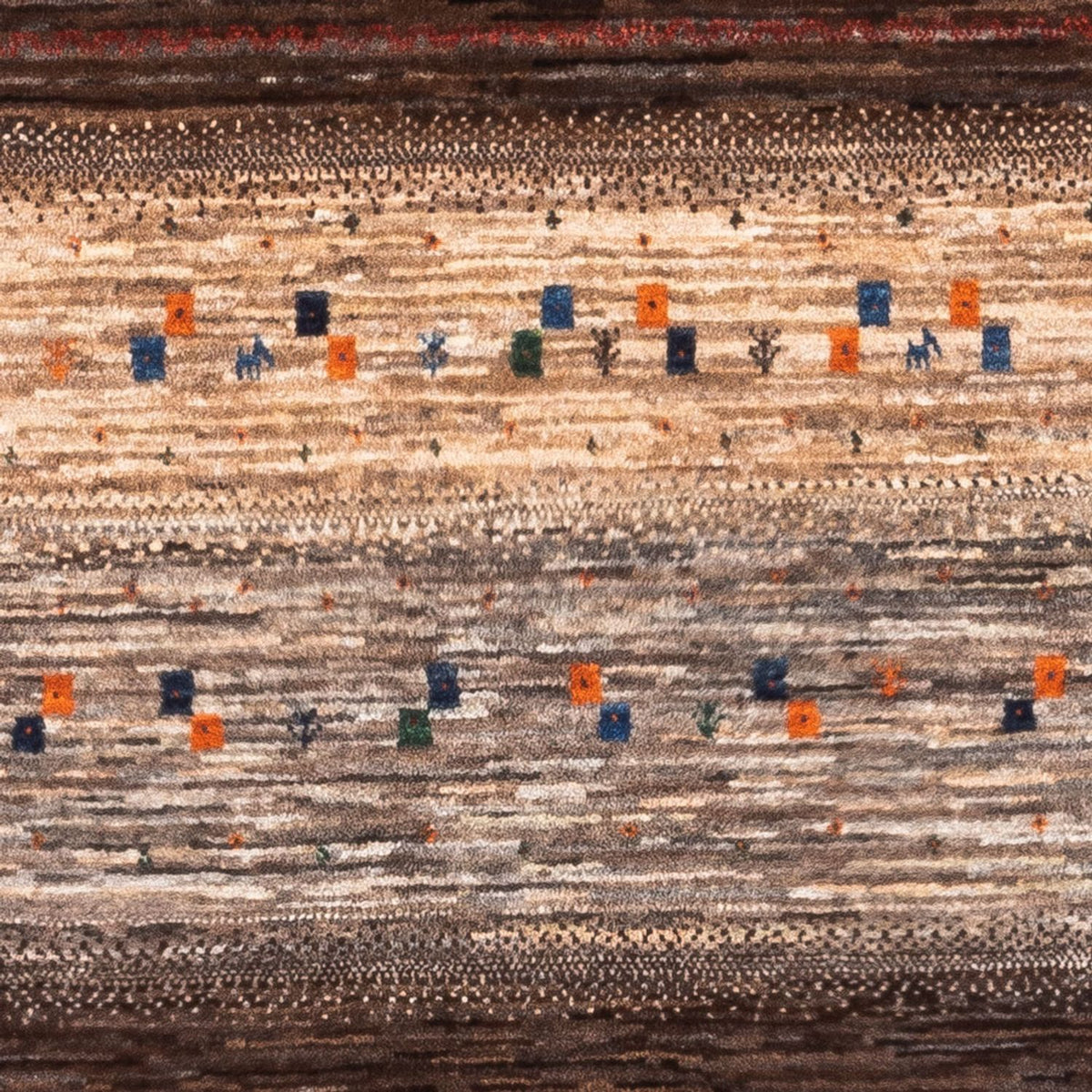 Gabbeh-matta - Loribaft Persian - Kungliga - 134 x 84 cm - grått