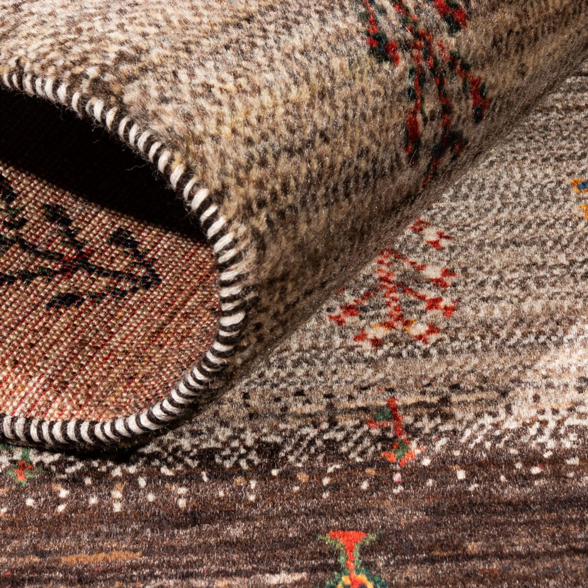 Gabbeh-matta - Loribaft Persian - Kungliga - 137 x 90 cm - flerfärgad