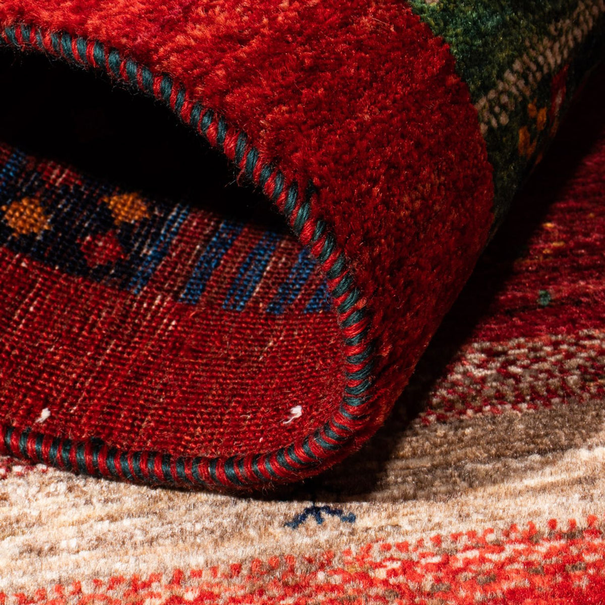 Gabbeh-matta - Loribaft Persian - Kungliga - 128 x 83 cm - flerfärgad