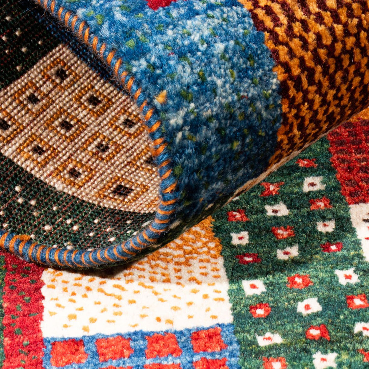 Gabbeh-matta - Loribaft Persian - Kungliga - 132 x 80 cm - flerfärgad