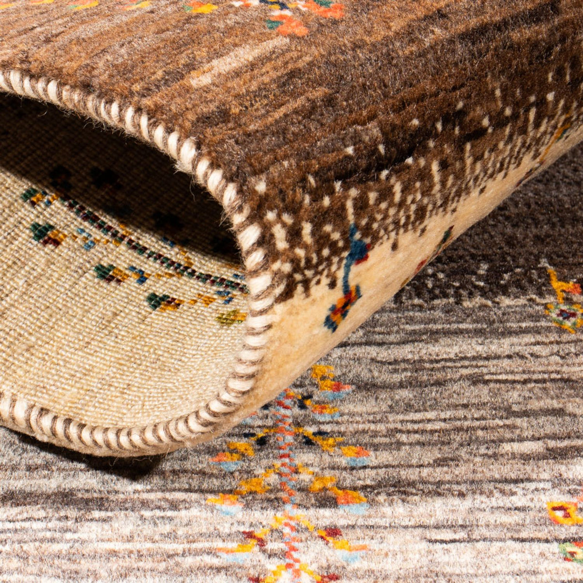 Gabbeh-matta - Loribaft Persian - Kungliga - 122 x 84 cm - flerfärgad