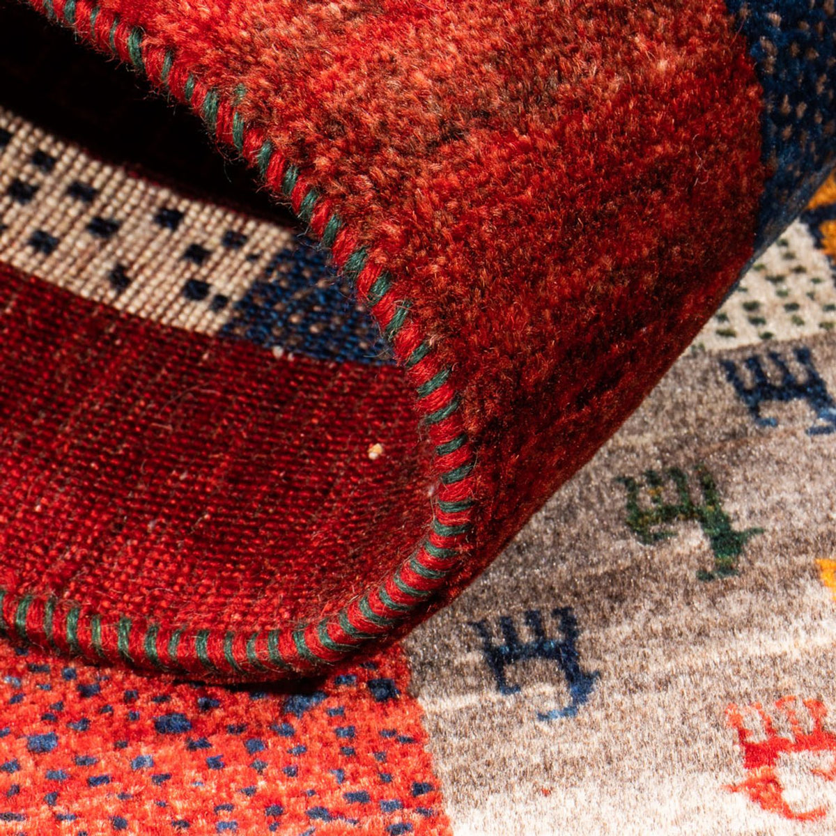 Gabbeh-matta - Loribaft Persian - Kungliga - 130 x 83 cm - flerfärgad