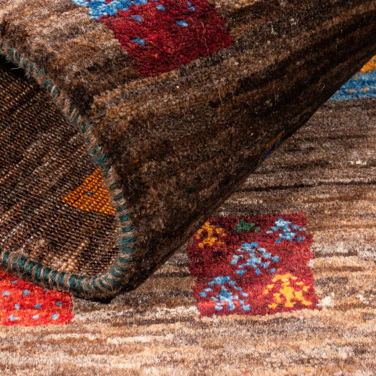 Gabbeh-matta - Loribaft Persian - Kungliga - 119 x 82 cm - grått