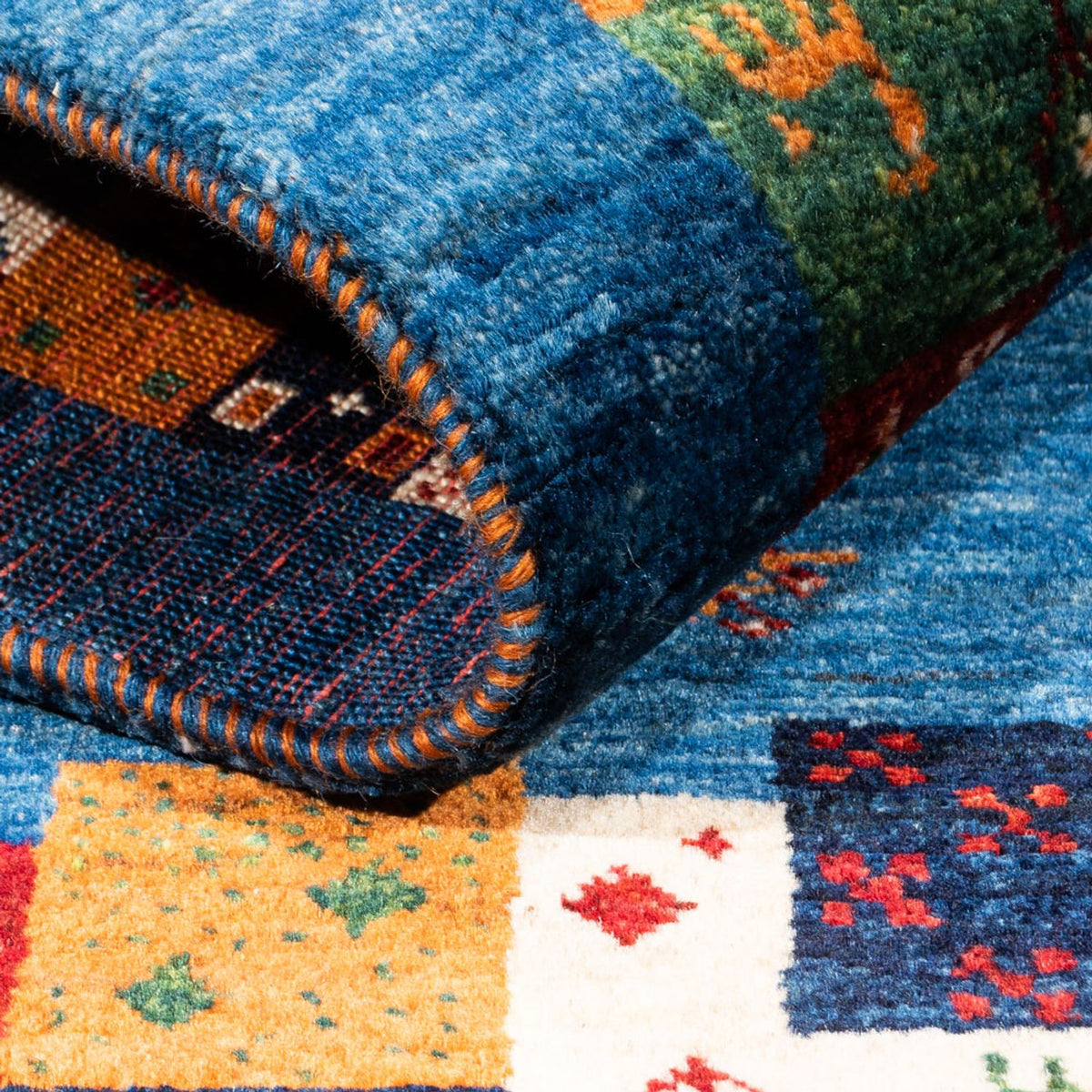 Gabbeh-matta - Loribaft Persian - Kungliga - 128 x 83 cm - flerfärgad