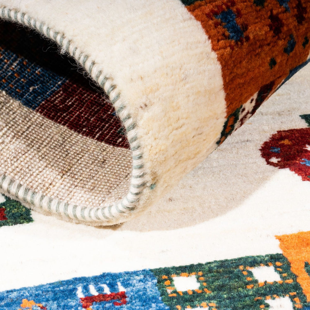 Gabbeh-matta - Loribaft Persian - Kungliga - 128 x 80 cm - flerfärgad