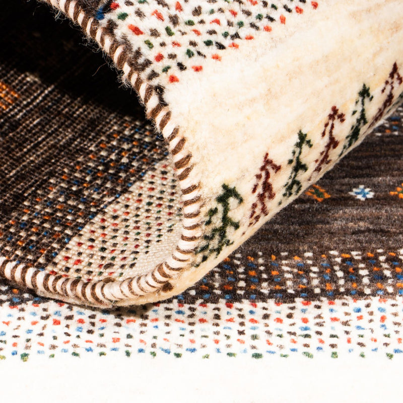 Gabbeh-matta - Loribaft Persian - Kungliga - 128 x 81 cm - grått