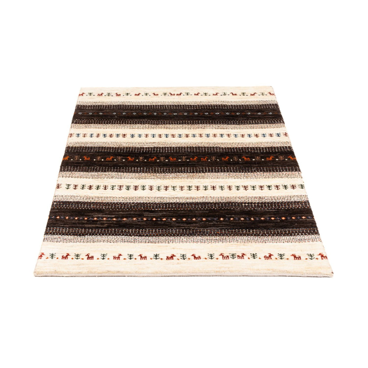 Gabbeh-matta - Loribaft Persian - Kungliga - 128 x 81 cm - grått