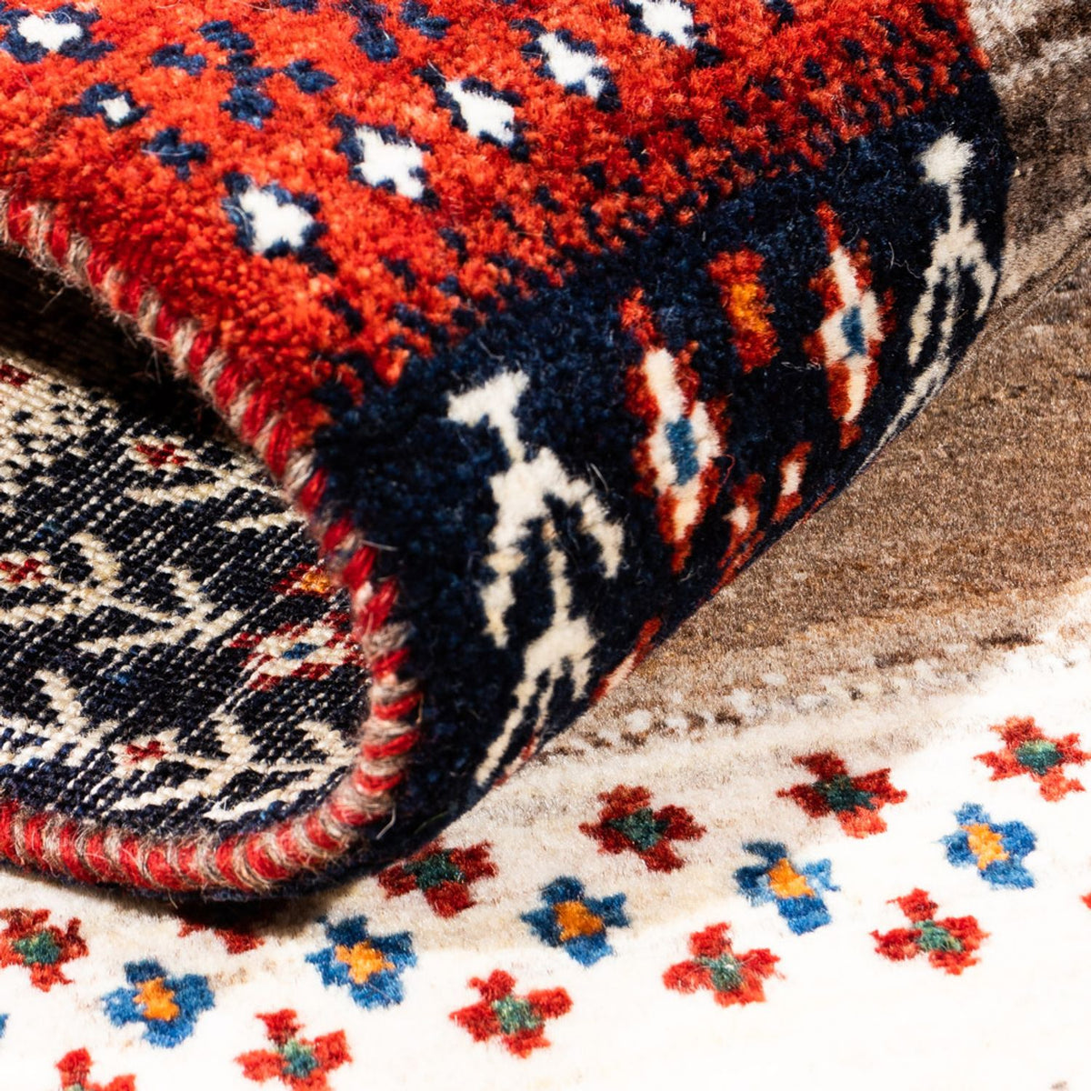 Gabbeh-matta - Loribaft Persian - Kungliga - 147 x 103 cm - flerfärgad