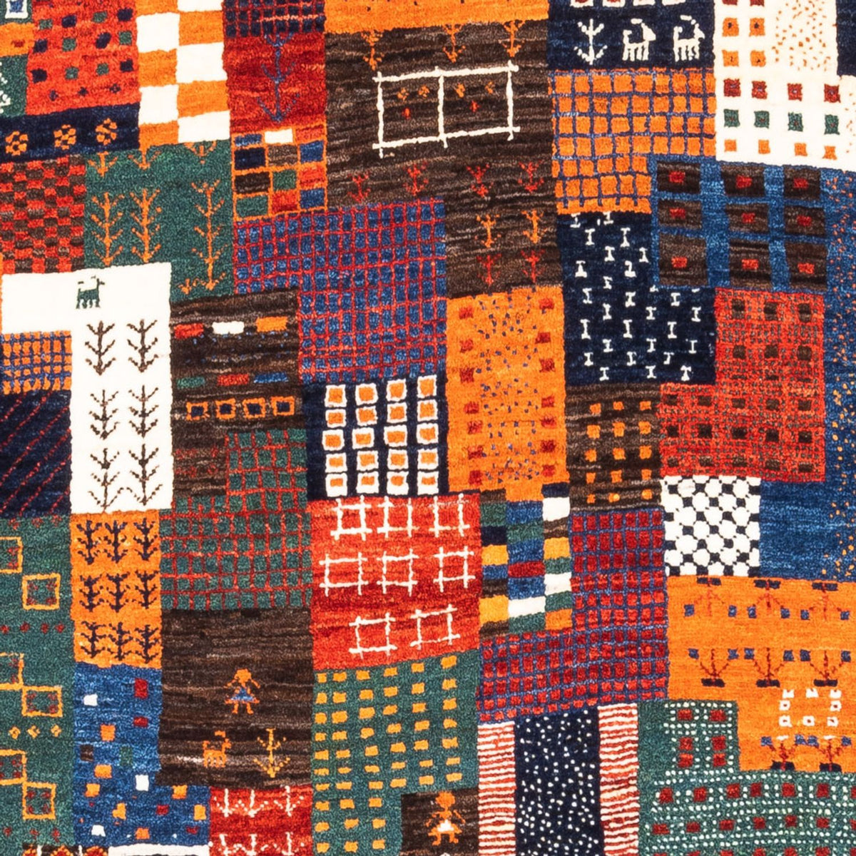 Gabbeh-matta - Loribaft Persian - Kungliga - 143 x 101 cm - flerfärgad