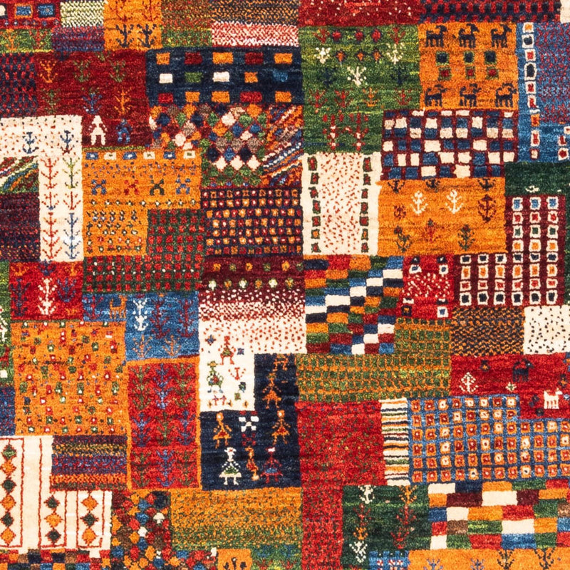 Gabbeh-matta - Loribaft Persian - Kungliga kvadrat  - 123 x 110 cm - flerfärgad