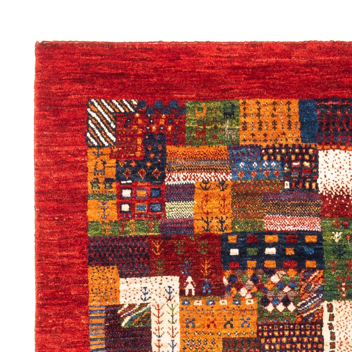 Gabbeh-matta - Loribaft Persian - Kungliga kvadrat  - 123 x 110 cm - flerfärgad